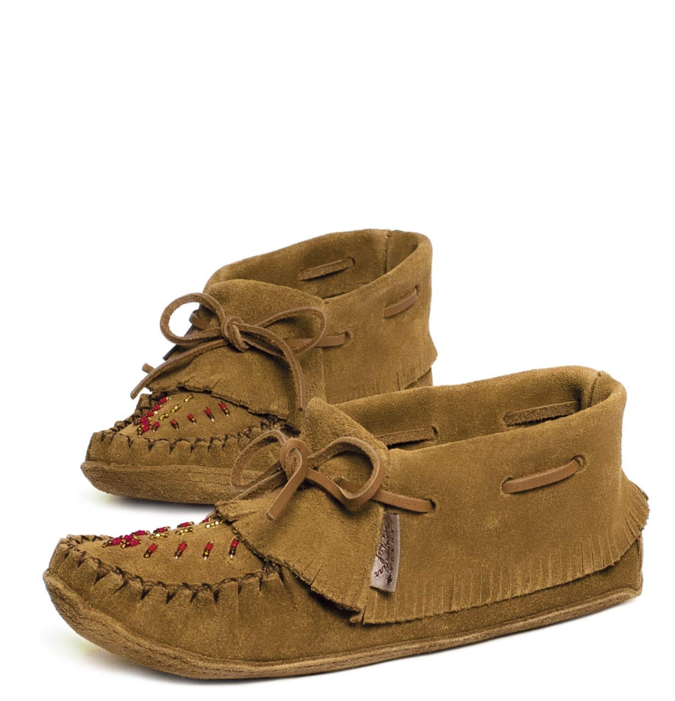 Papoose, beaded, double sole