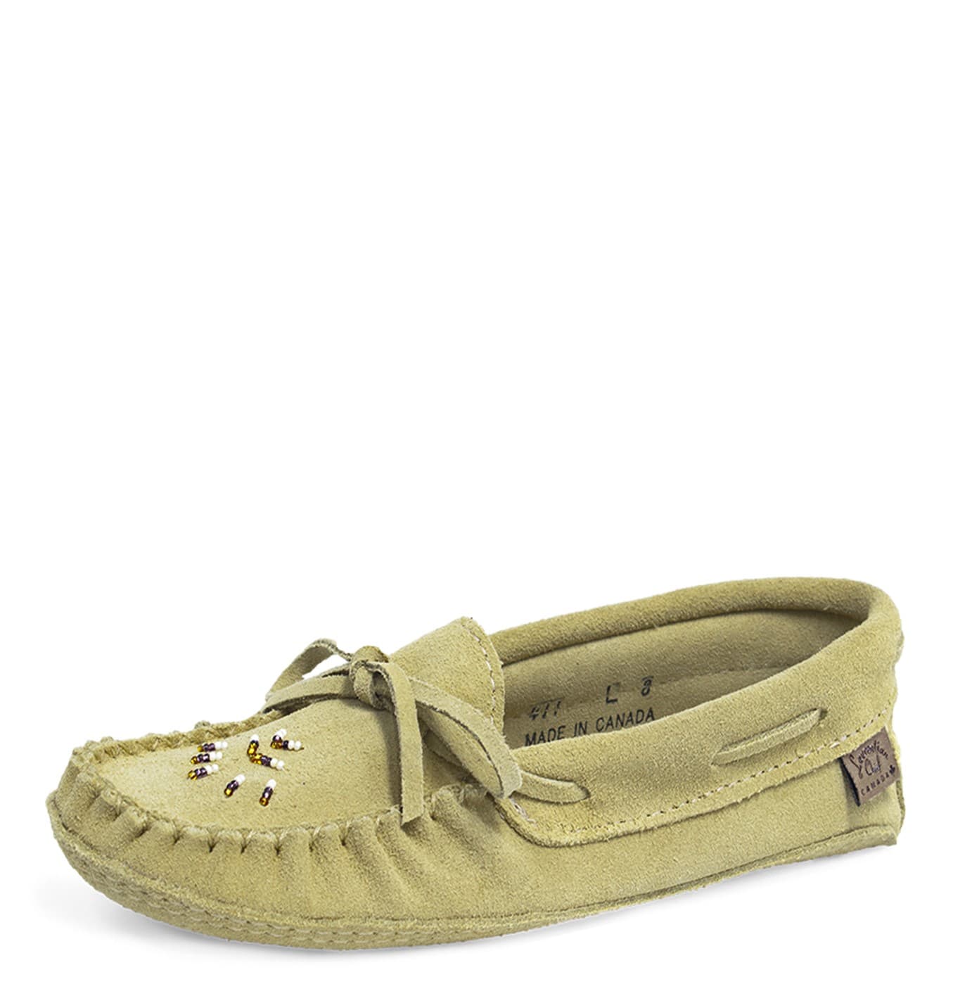 Mocassins, Collet 8 Tr. Kabir Sponge Perlé Semelle Double Fait de Cuir Durable