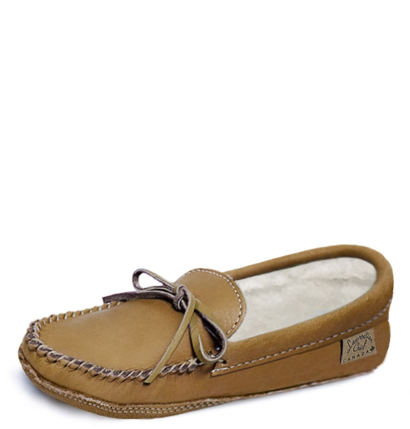 Mocassins Lacé Simple, Orlon, Semelle Double Fait de Cuir Durable