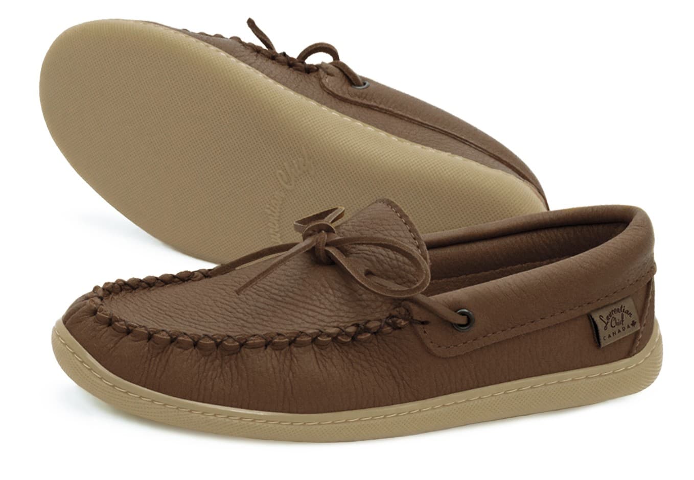 Mocassin Driving, Collet 2 Oeillets, Cuir, Semelle Mickey Naturelle