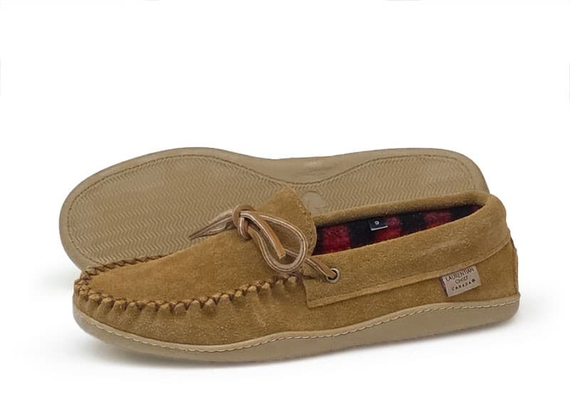 Mocassin Driving, Collet 2 Oeillets, Laine à carreaux, Semelle Naturelle kouba