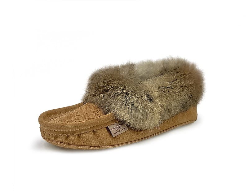 Slipper Fur Trim, orlon, padded sole